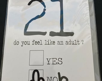 21st Birthday Funny rude Greetings Card