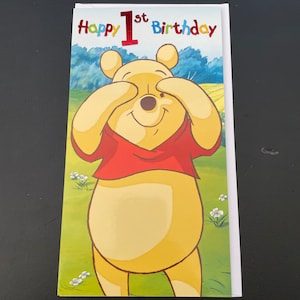 Carte de voeux pour le 1er anniversaire de Winnie l'ourson