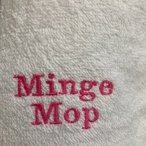 Embroidered Minge Mop Towel With FREE Personalisation