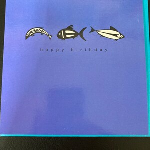 Carte de voeux joyeux anniversaire poisson