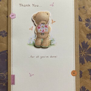 Tarjeta de felicitación grande de agradecimiento