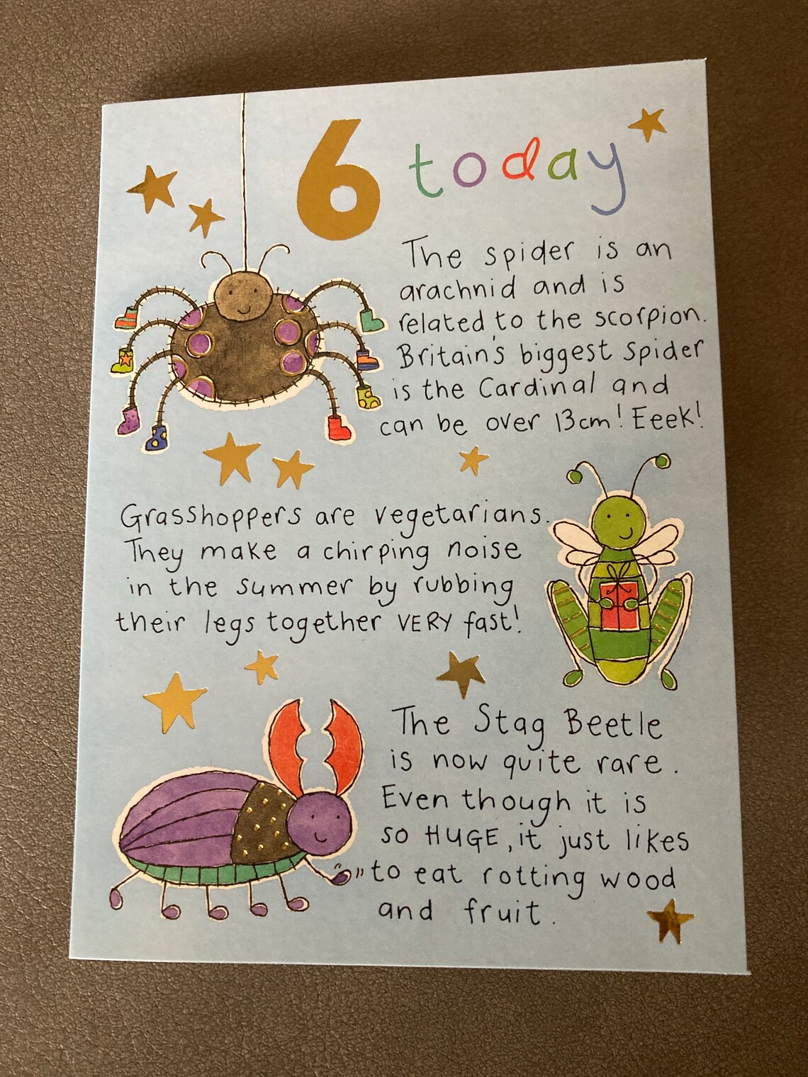 Happy 6th Birthday Greetings Card Kids Childrens Birthday - Etsy