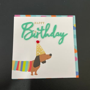 3D Wurst Hund alles Gute zum Geburtstag Grußkarte