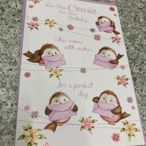 Cartão de felicitações de feliz aniversário, primo
