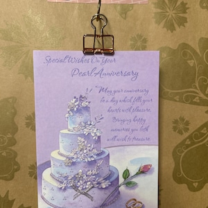 Happy Pearl Wedding 30-jarig jubileumwenskaart
