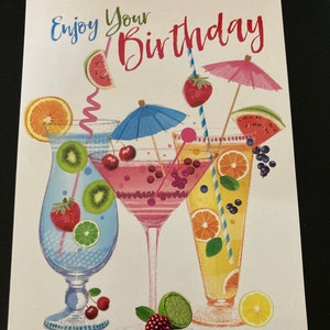 Cocktail Biglietto di auguri di buon compleanno