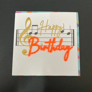 Biglietto di auguri di buon compleanno con musica 3D