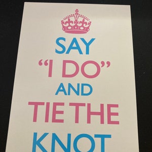 Carte de vœux de mariage Tie the Knot
