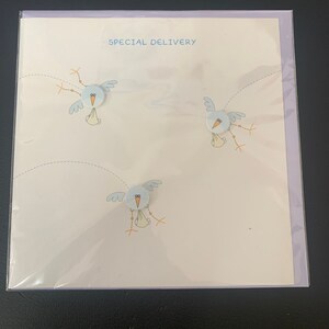 Félicitations pour l'effet 3D de votre carte de voeux avec livraison spéciale pour votre nouveau-né