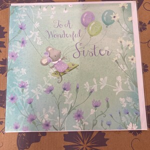 Carte de voeux d'anniversaire de soeur