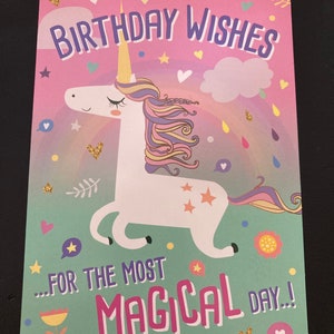 Magische Einhorn Happy Birthday Greeting Card
