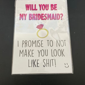 Will You Be My Bridesmaid Blanko Grußkarte