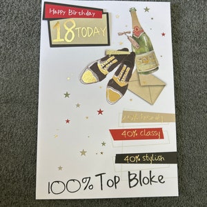 Happy 18th Birthday 3D Top Bloke Greetings Card