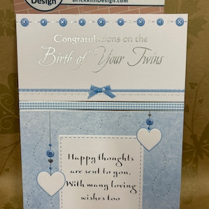 Nouveau bébé / Nouvelle arrivée Jumeaux Carte de voeux