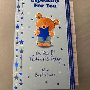 Glückliche 1. Vatertag Daddy Grußkarte
