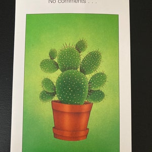 Pas de commentaire Cactus Cactus piquer Carte de voeux vierge drôle