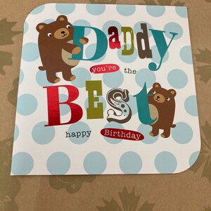 Carte de voeux joyeux anniversaire papa ours