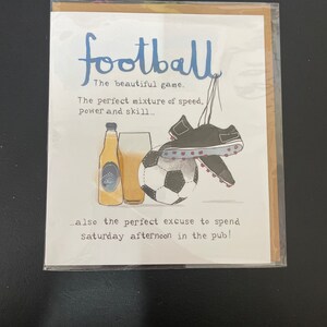 Carte de voeux d'anniversaire adulte football