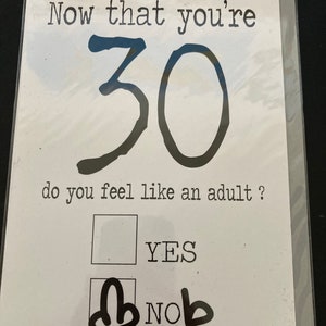 Carte de voeux joyeux 30e anniversaire Nob