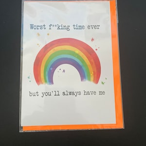 Unhöfliche lustige Regenbogen-Grußkarte