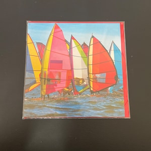 Cartão de felicitações em branco para windsurf