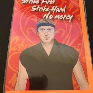Carte de voeux Joyeux anniversaire Cobra Kai Karaté Kid