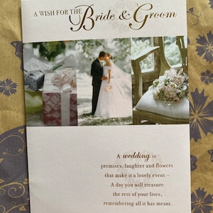 Sur votre carte de vœux de mariée et de marié le jour de votre mariage
