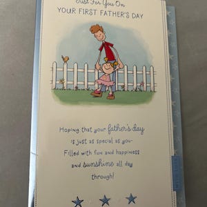 Bonne 1ère fête des pères carte de voeux papa