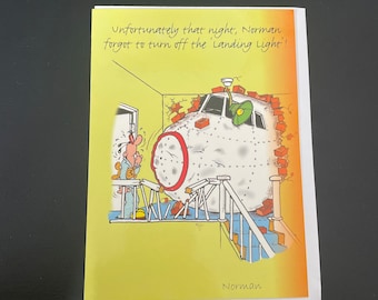 Aeroplane funny birthday greetings card
