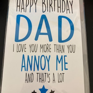 Buon compleanno papà, biglietto di auguri per bambini che mi infastidiscono