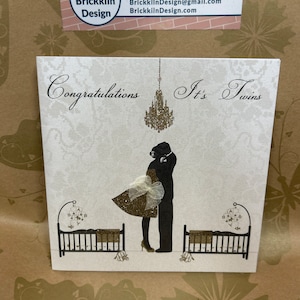 Nouveau bébé / Nouvelle arrivée Jumeaux Carte de voeux