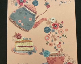 Especially For You Tea Happy Birthday Greetings Card