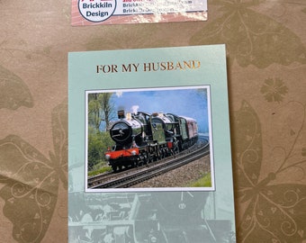 Husband Steam Train Happy Birthday Greetings Card