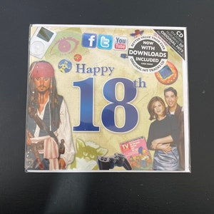 Carte de voeux Joyeux 18e anniversaire avec CD
