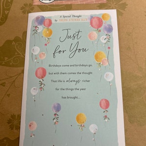 Just For You Happy Birthday Greetings Card