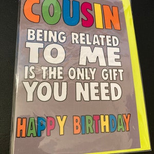 Alles Gute zum Geburtstag Cousin Lustige Grüße Karte