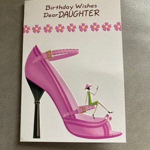 Cartão de felicitações de aniversário para filha