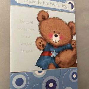 Glückliche 1. Vatertag Daddy Grußkarte