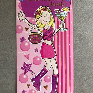 Cartão de felicitações especiais para filha de feliz aniversário de 16 anos