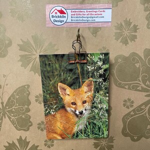 Tarjeta de felicitación con el mensaje "Te amo, zorro"