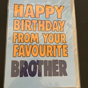 Joyeux anniversaire de votre frère frère carte de vœux drôle