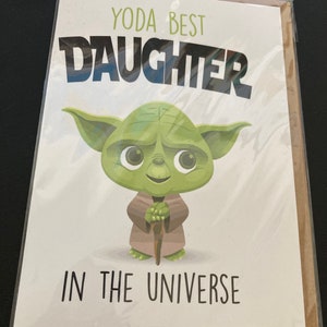 Carte de voeux d'anniversaire pour fille Star Wars, joyeux anniversaire, Yoda