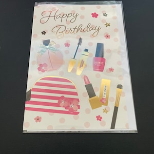 Biglietto d'auguri per il trucco di buon compleanno