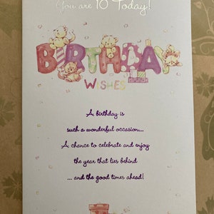 Grußkarte zum 10. Geburtstag