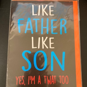 Like Father Like Son Twat Grußkarte