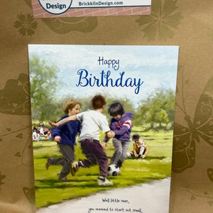 Football Happy Birthday Large Greetings Card