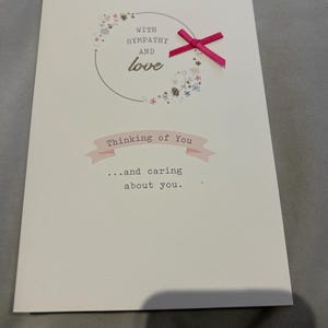 Carte de voeux de sympathie