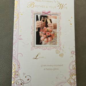 Carte de voeux pour l'anniversaire de mariage d'un beau-frère et d'une belle-soeur