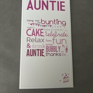 Verjaardagskaart tante