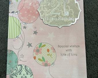 21e anniversaire Grande carte de vœux 3D